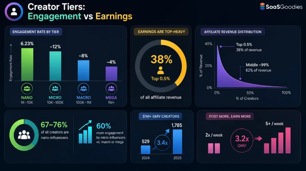 Creator Tiers Engagement vs Earnings