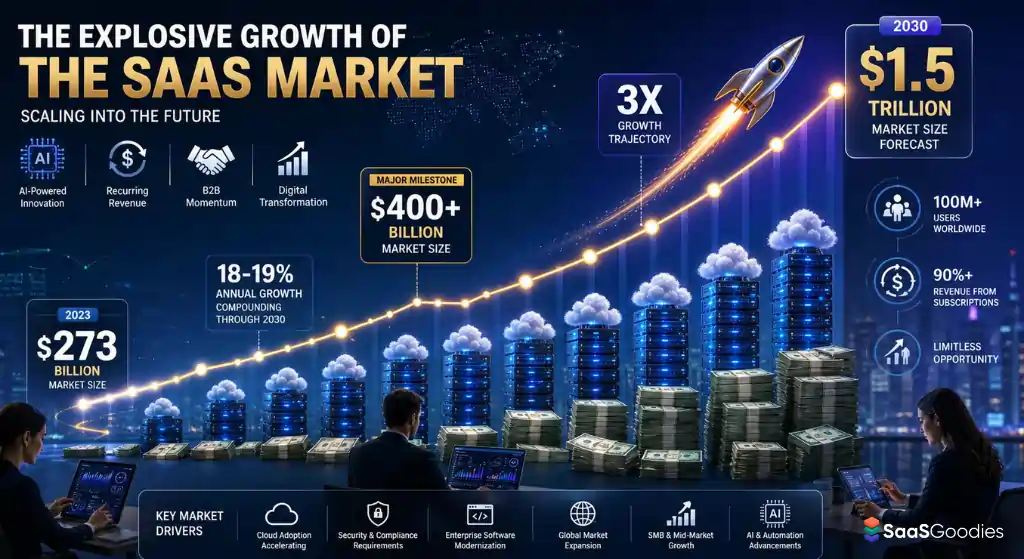 Global SaaS market growth reach