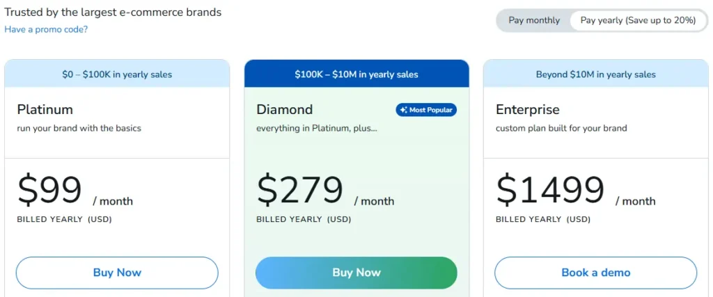 Helium 10 Pricing Plans