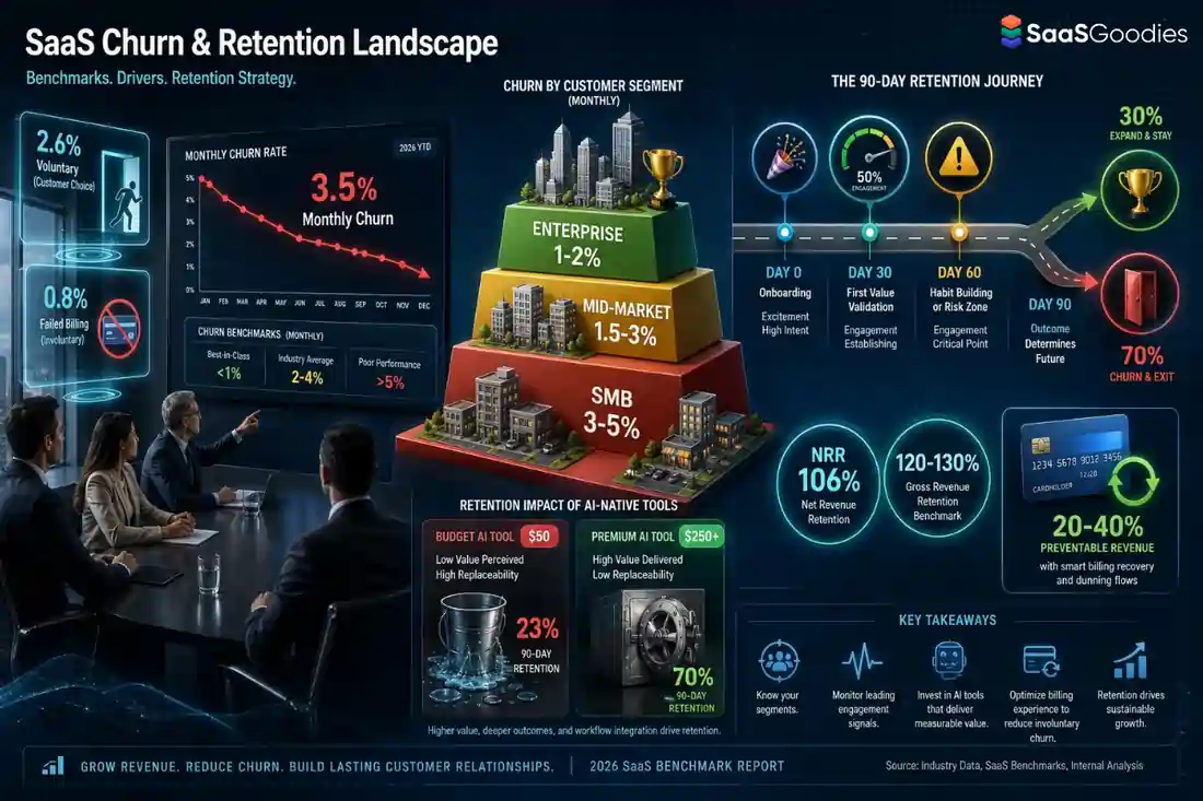 SaaS Churn And Retention Benchmarks