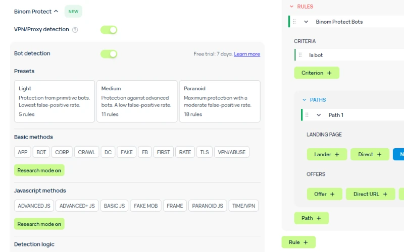 Binom Protect Feature