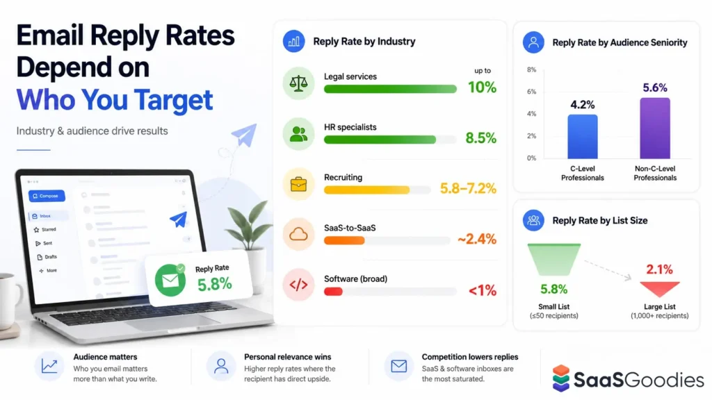Cold Email Reply Rates By Industry Audience