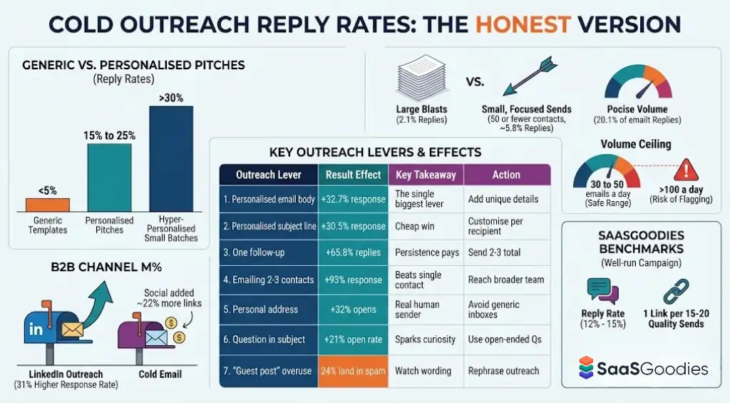 Email reply rate trends for cold outreach