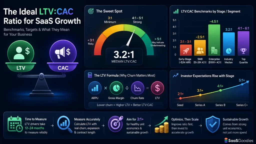 LTV CAC Ratio SaaS Benchmarks