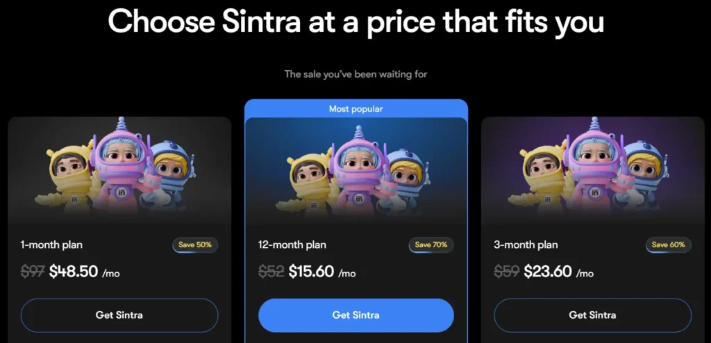 Sintra AI Pricing