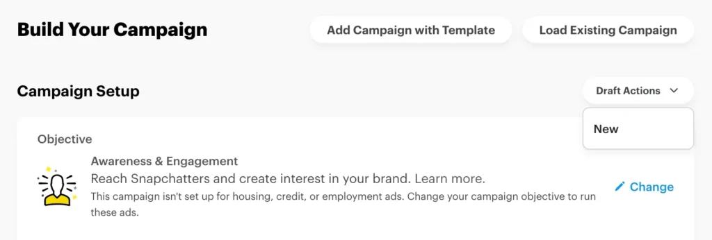 Snapchat Ads Campaign Setup