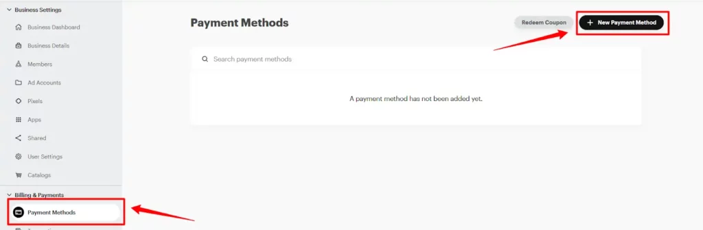 Snapchat For Business Payment Method Steup