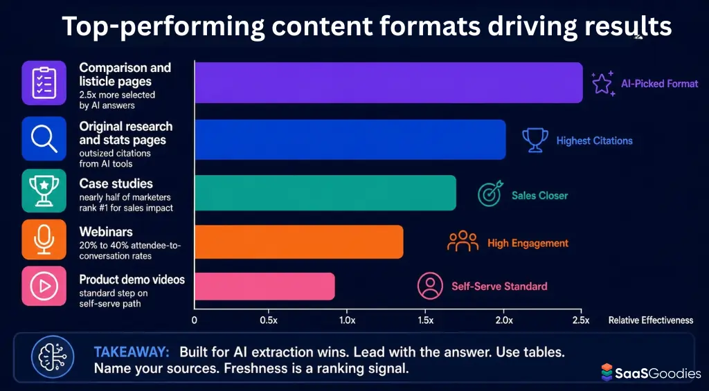 Top-performing content formats driving results