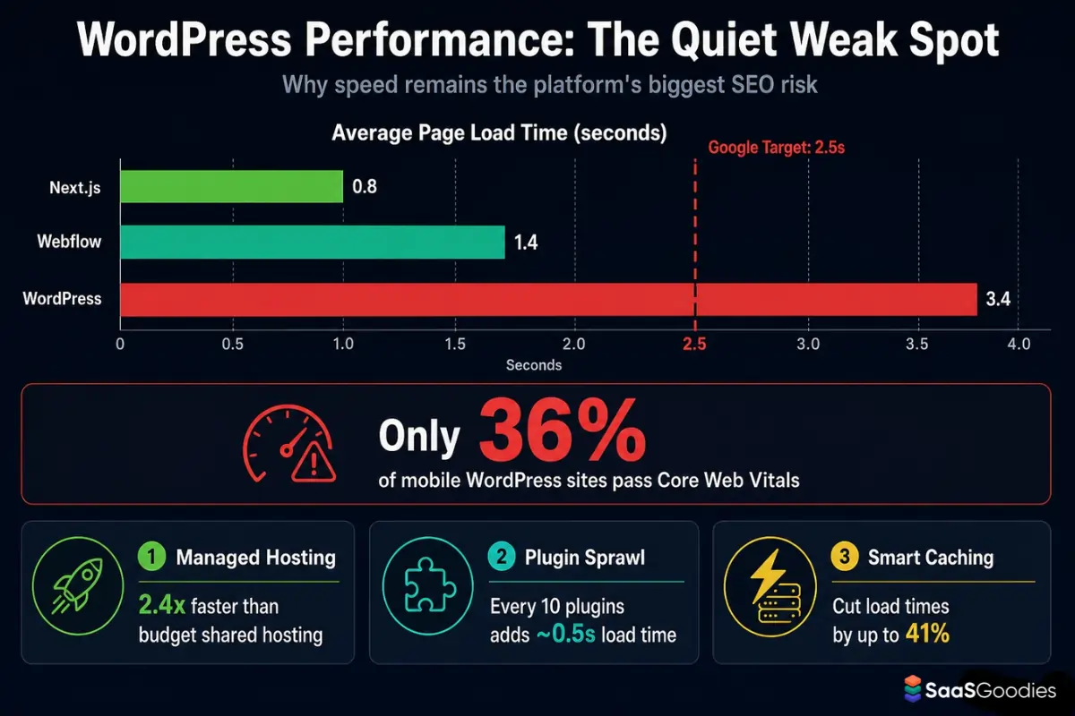 WordPress site performance bottlenecks affecting speed