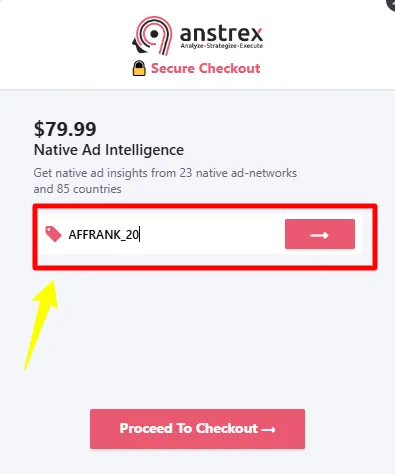 Apply Coupon code Anstrex