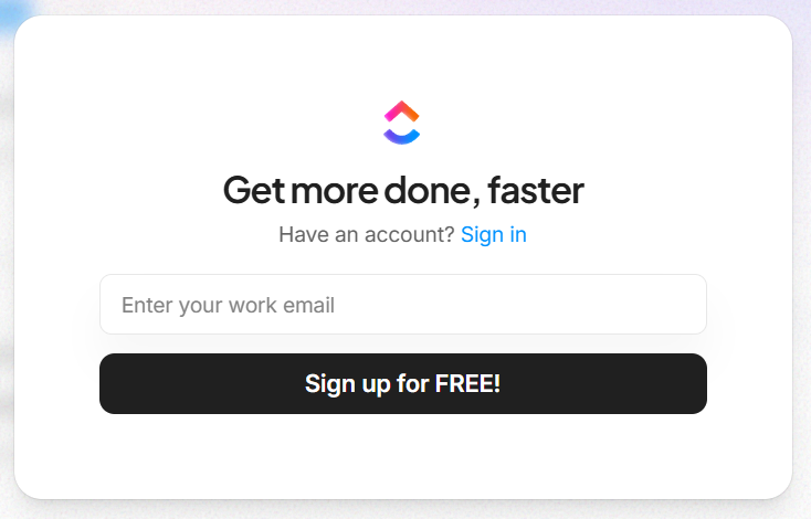 Create your ClickUp account