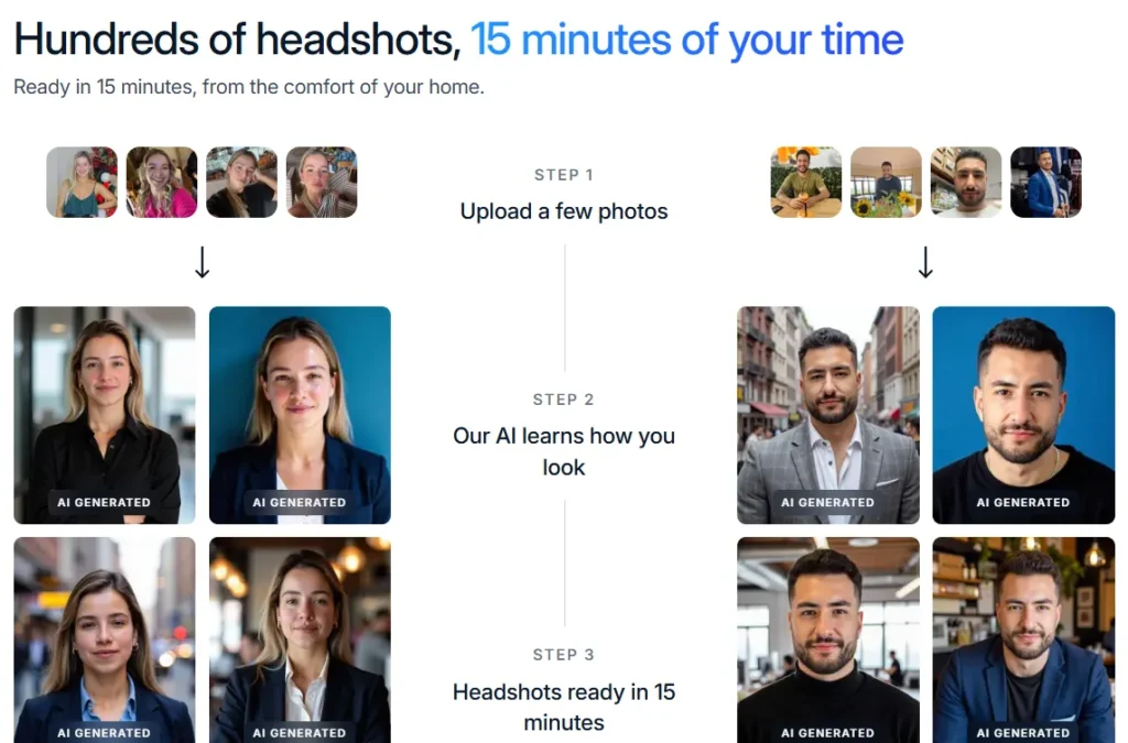 InstaHeadshots Ready image in 15 Minutes