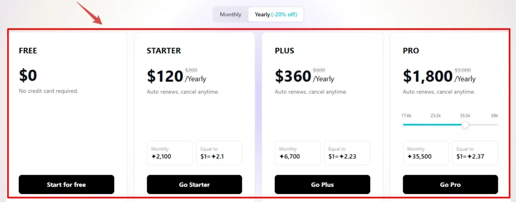 Pick Pippit Pricing Plans