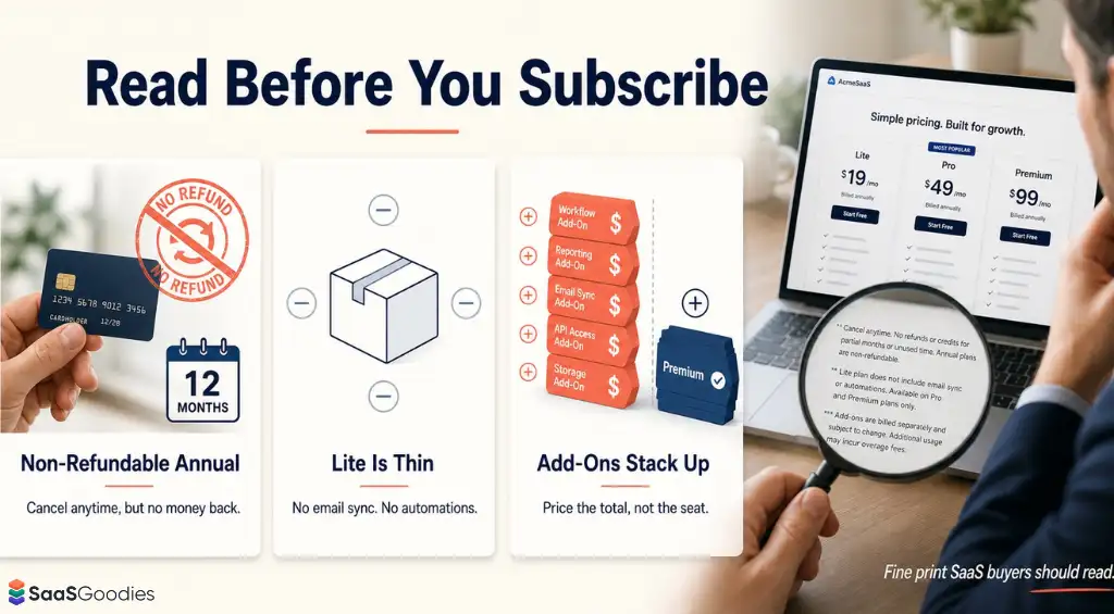 SaaS billing limits and add-on costs explained