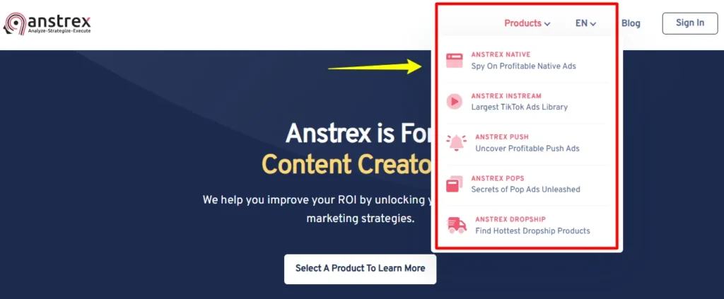 Select Anstrex Product