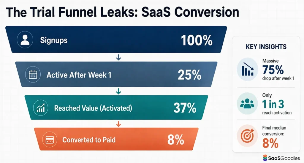 The Trial Funnel Leaks - SaaS Conversion